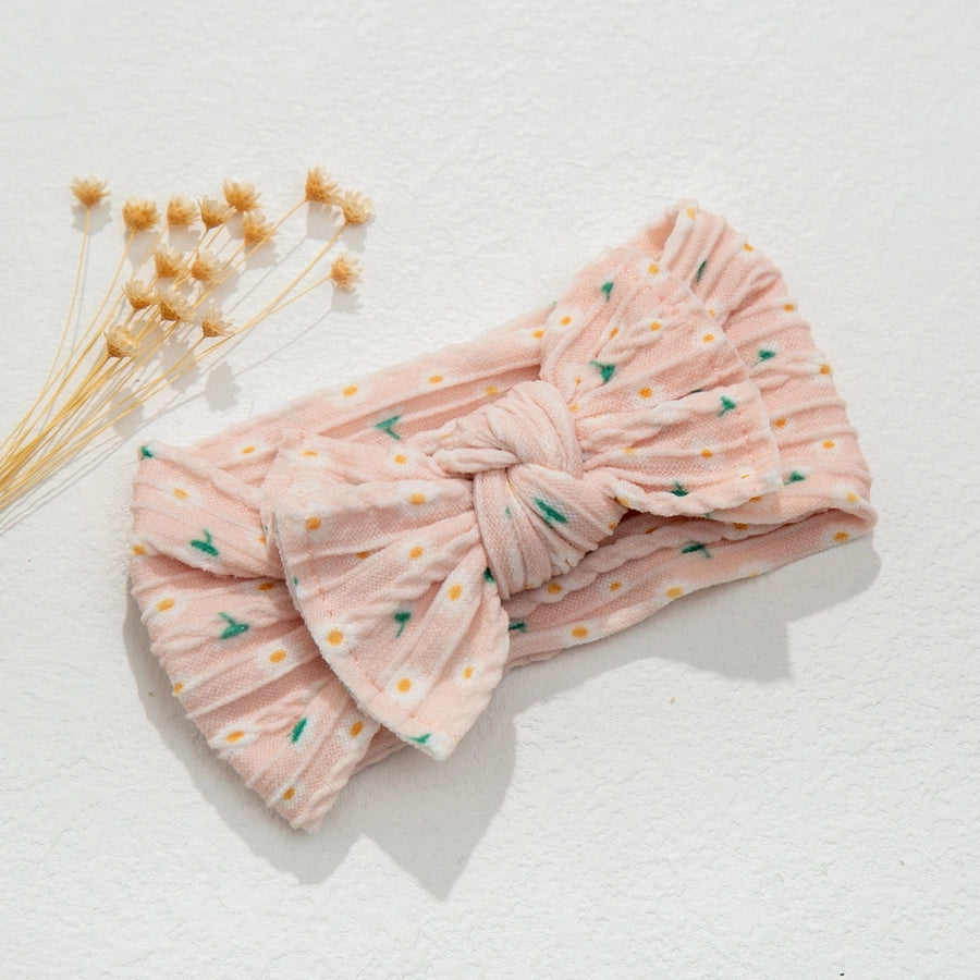 cute printing bow knot cloth hair band