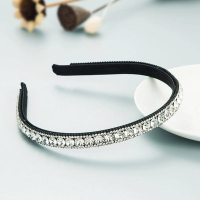 korean fashion simple color rhinestone headband