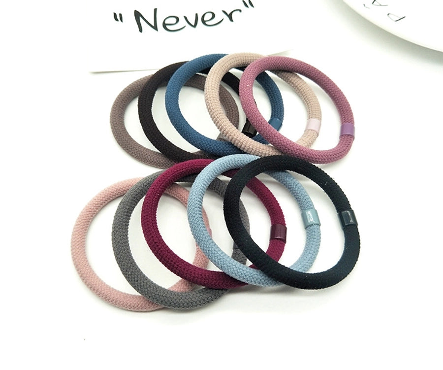 fashion solid color cloth hair tie
