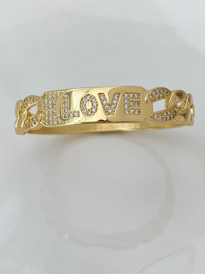 Jewelry Vintage Style Classic Style Love Copper Zircon Plating Rings Bracelets