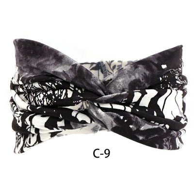 elegant streetwear plaid leopard cloth hair band