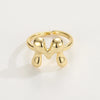 Copper Hollow Out Letter Copper Rings