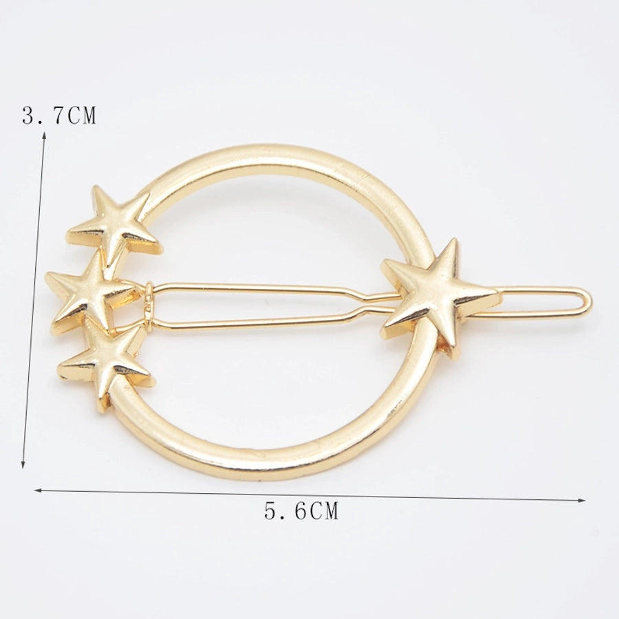 fashion geometric metal plating hair clip