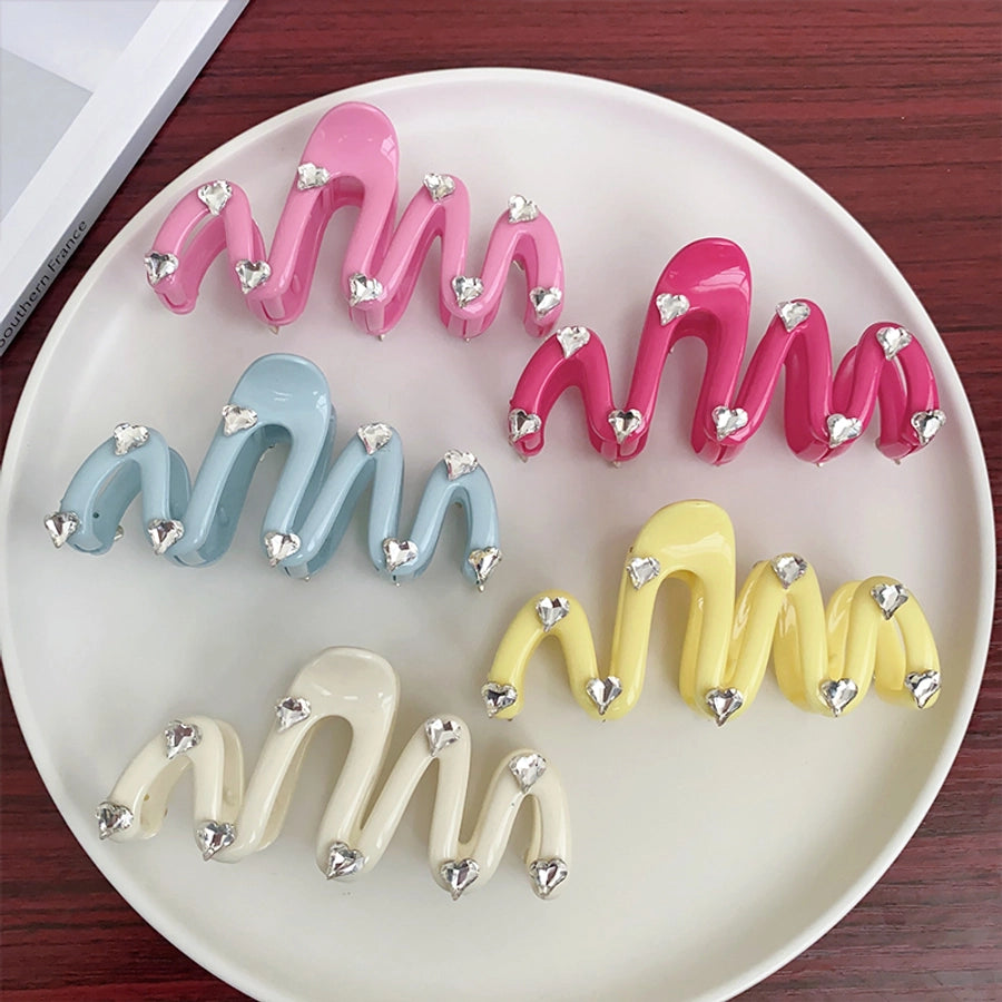 cute solid color arylic hair claws