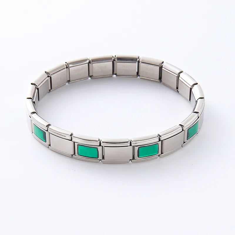 Simple Style Square 304 Stainless Steel Italian Charm & Links Italian Charm Bracelets In Bulk