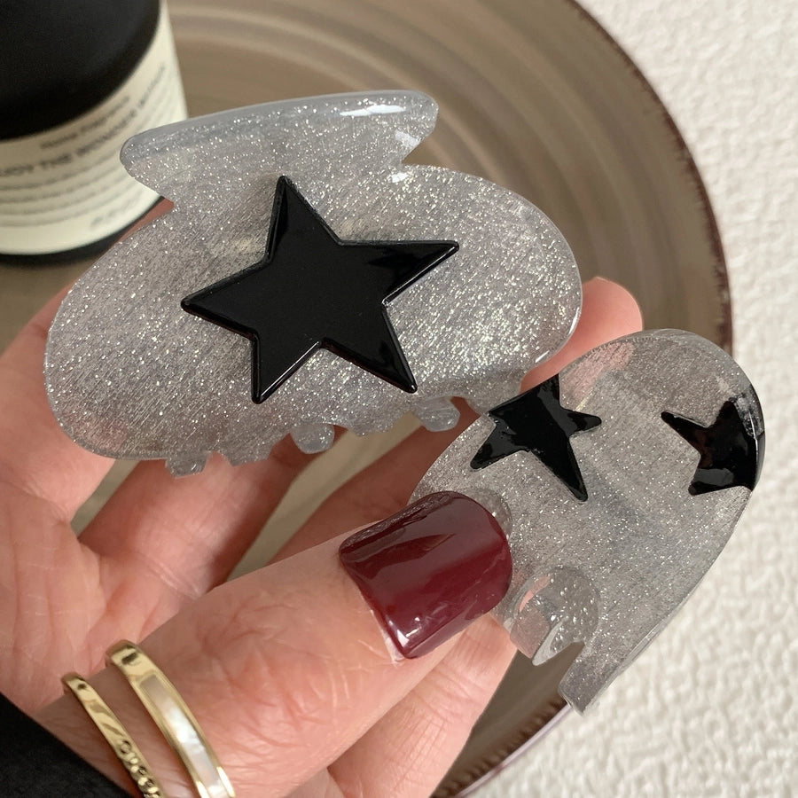 women's vintage style pentagram acetic acid sheets hair claws