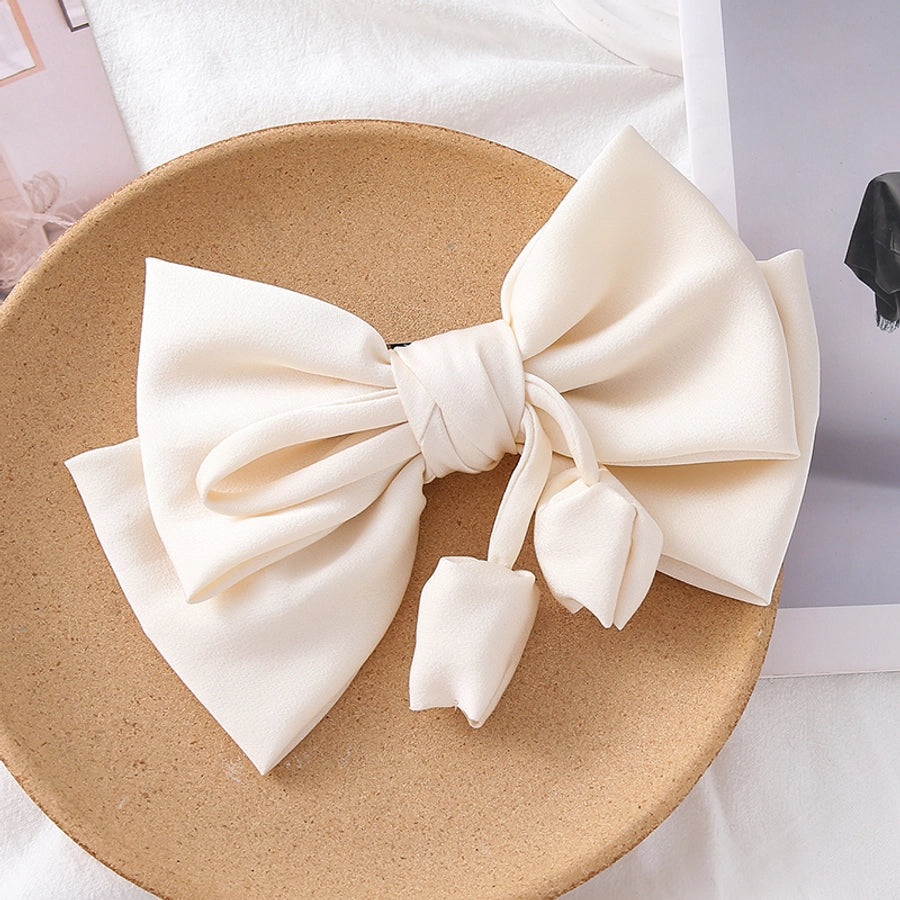 Women's Elegant Princess Sweet Bow Knot Tulip satin Hair Clip
