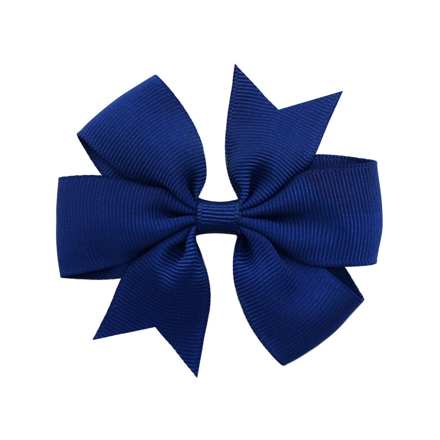 fashion solid color bow knot cloth hair clip 1 piece