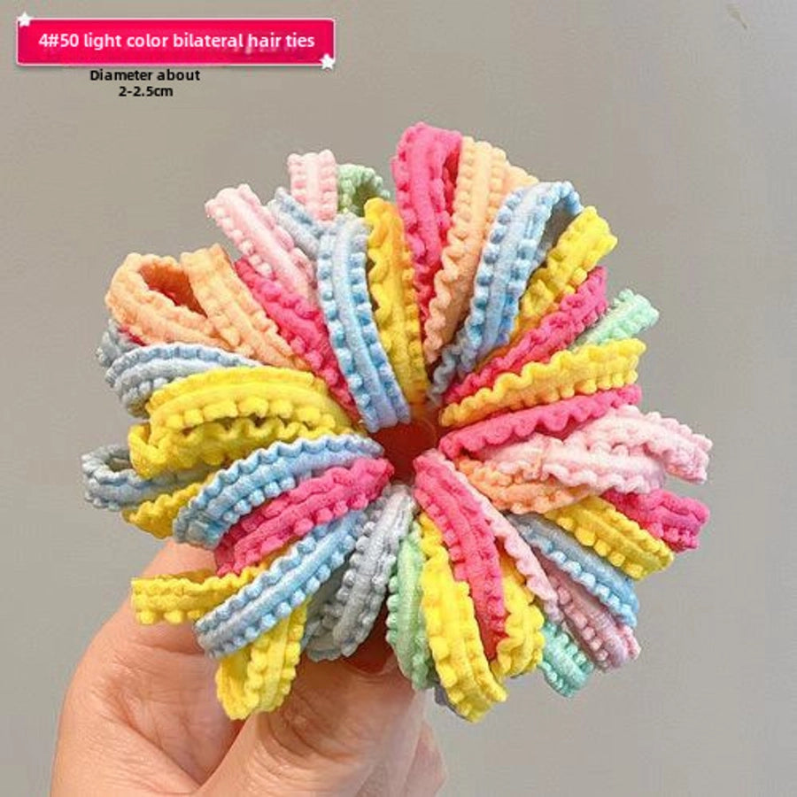 Children's Hair Tie Rubber Band Hair Band Hair Rope Girls' Baby Hair Tie Hair Rope Hair Accessories Hair Rope High Color Value Does Not Hage Hair