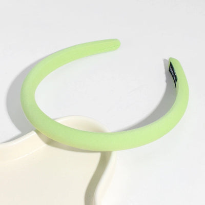 simple style solid color polyester rib-knit hair band 1 piece