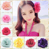 bohemian plaid flower cloth hair clip 1 piece