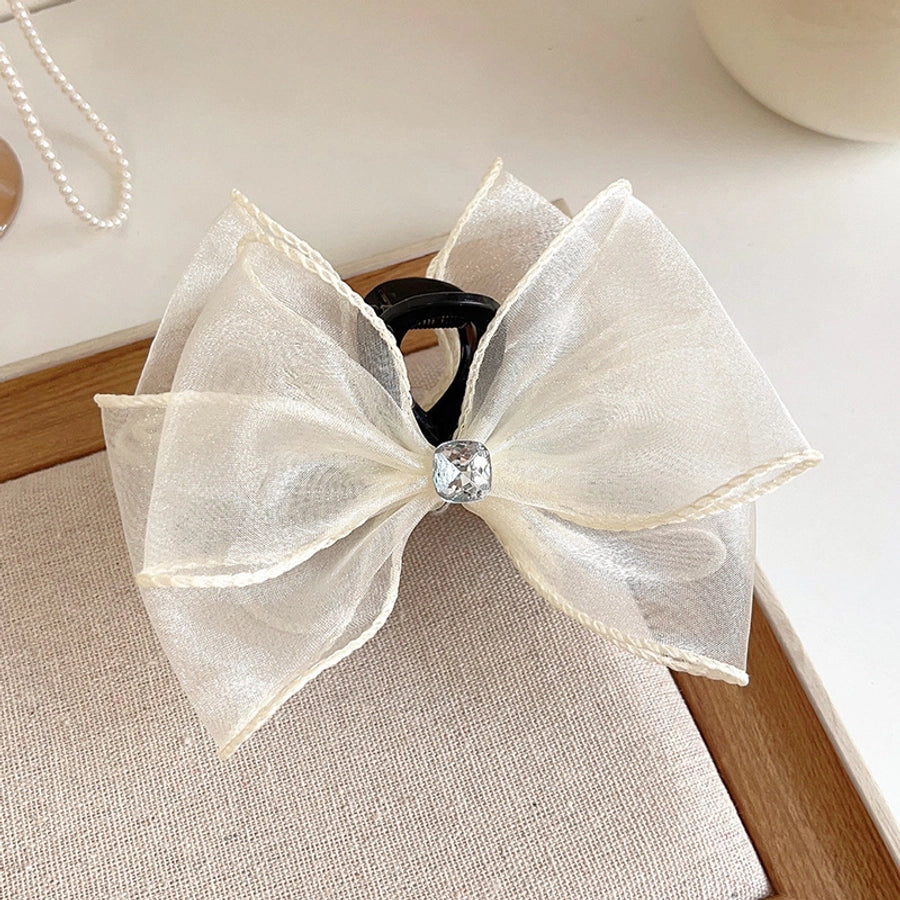 vintage style bow knot alloy cloth hair claws