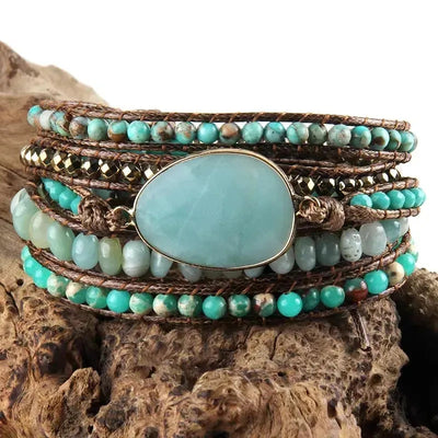 Vacation Geometric natural stone Beaded Chain Bracelets In Bulk