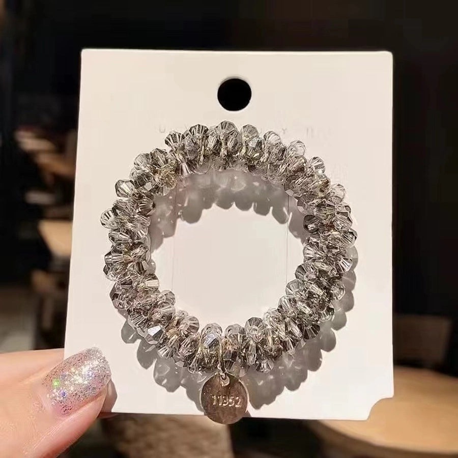 Women's Elegant Geometric Rhinestone Hair Tie