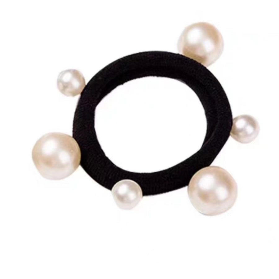 Women's Elegant Geometric Artificial Pearl Elastic string Hair Tie
