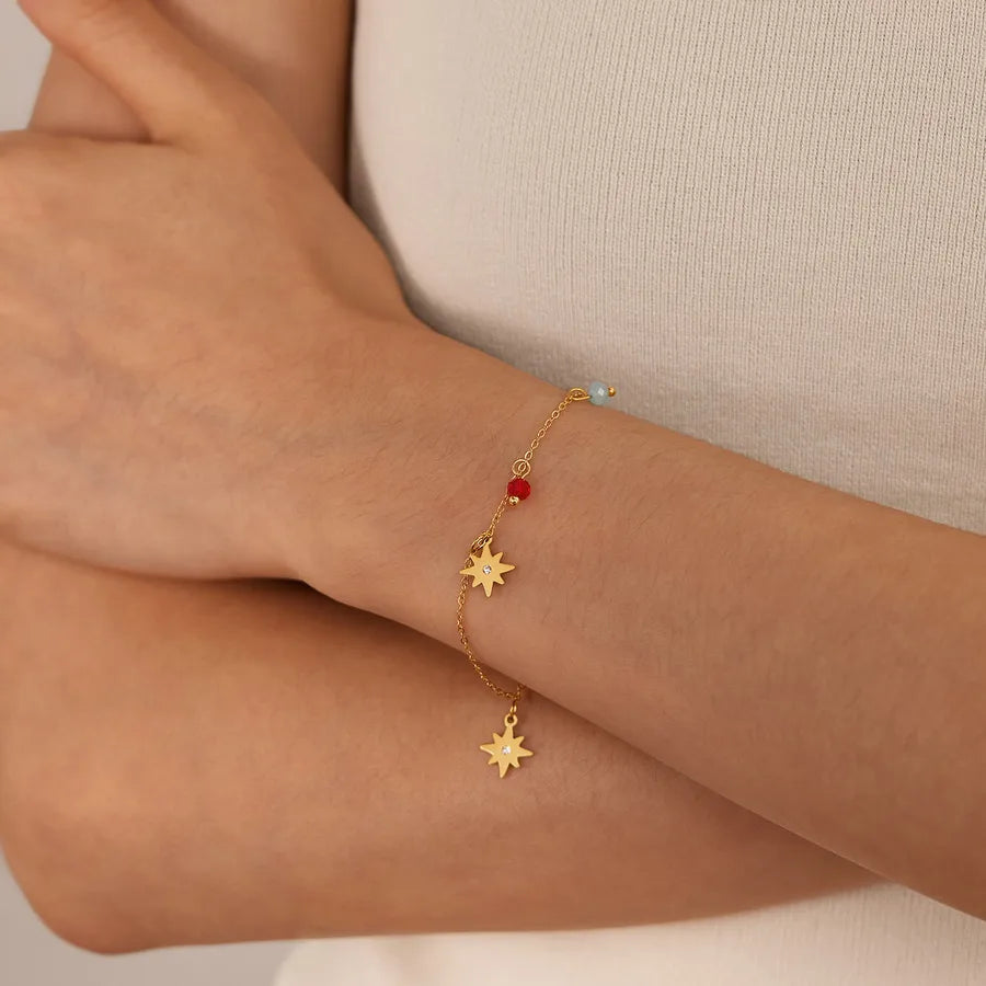 IG Style French Style Geometric 304 Stainless Steel cable chain Bracelets In Bulk