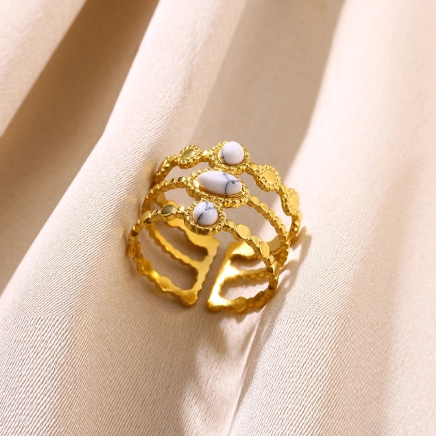 Jewelry Classical French Style Romantic Geometric 304 Stainless Steel Stainless Steel Rings