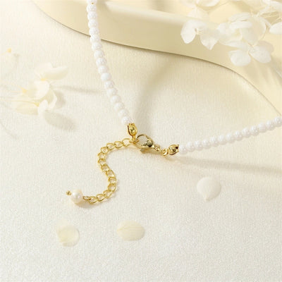 Jewelry Lady Classic Style Circle Glass Copper Necklace