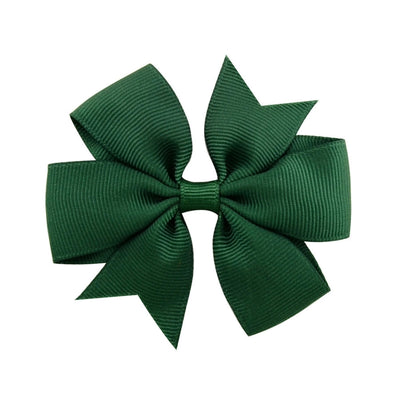 fashion baby v-shaped ribbed ribbon bow hairpin hair accessories