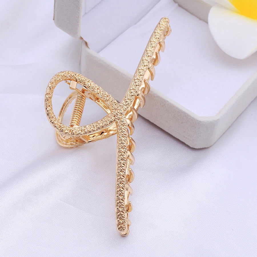 Women's net red hair clip large plate alloy grip women's back head butterfly shark clip hairpin