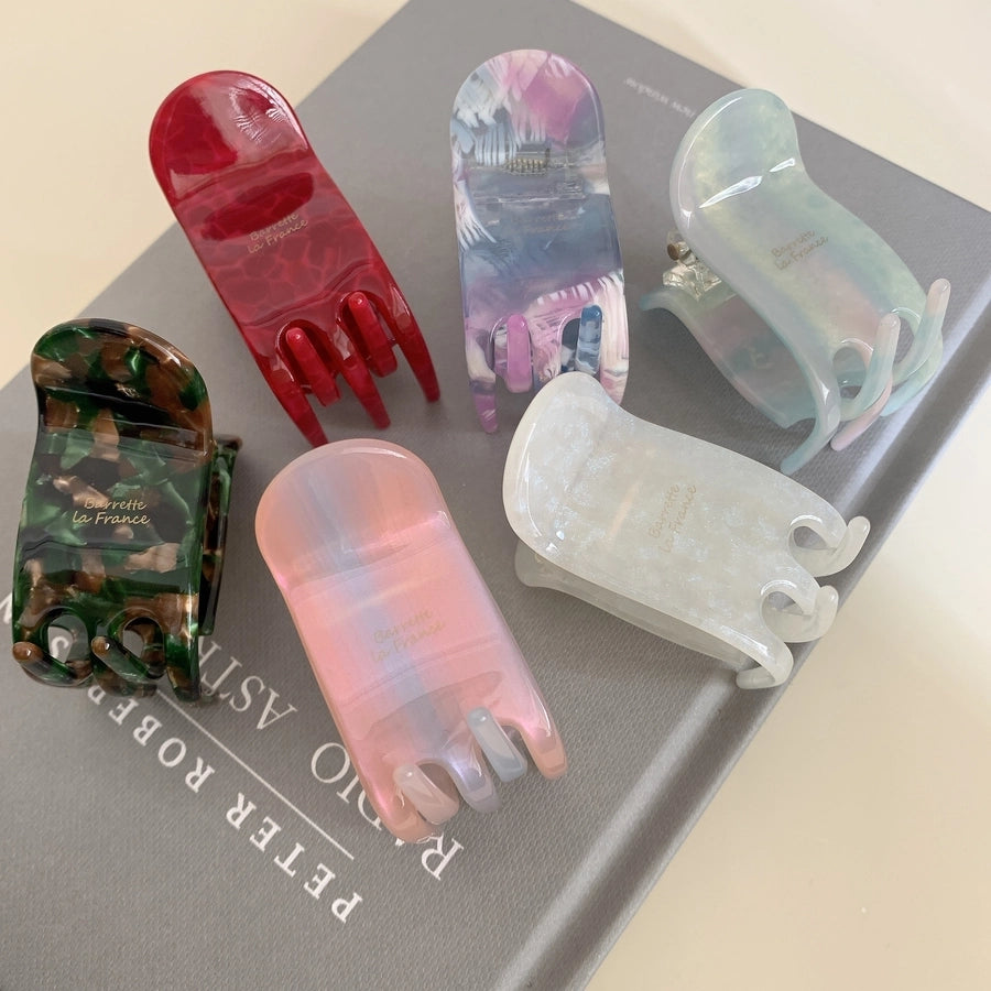 Simple Style Women's Color Block Acetic acid sheets Hair Claws