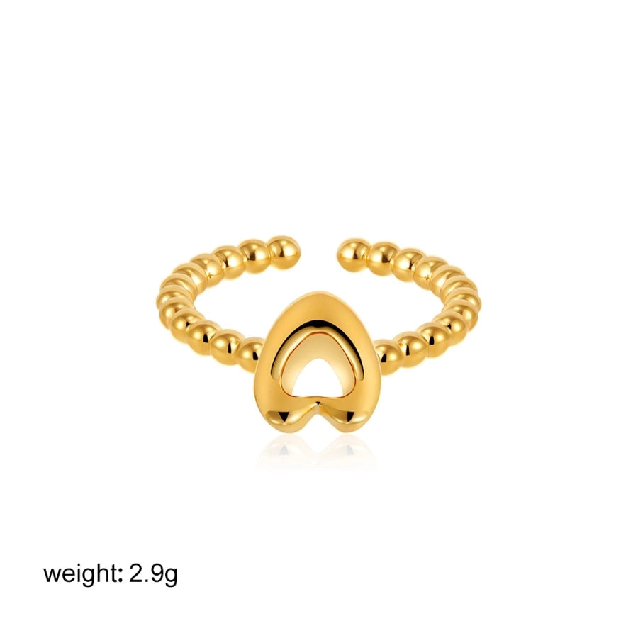 Copper Letter Open Rings