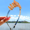 Women's Luxurious Wedding Bridal Irregular Alloy Knitting Natural Stone Hair Band