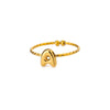 Jewelry Casual Simple Style Streetwear Letter 304 Stainless Steel 18K Gold Plated Open Rings