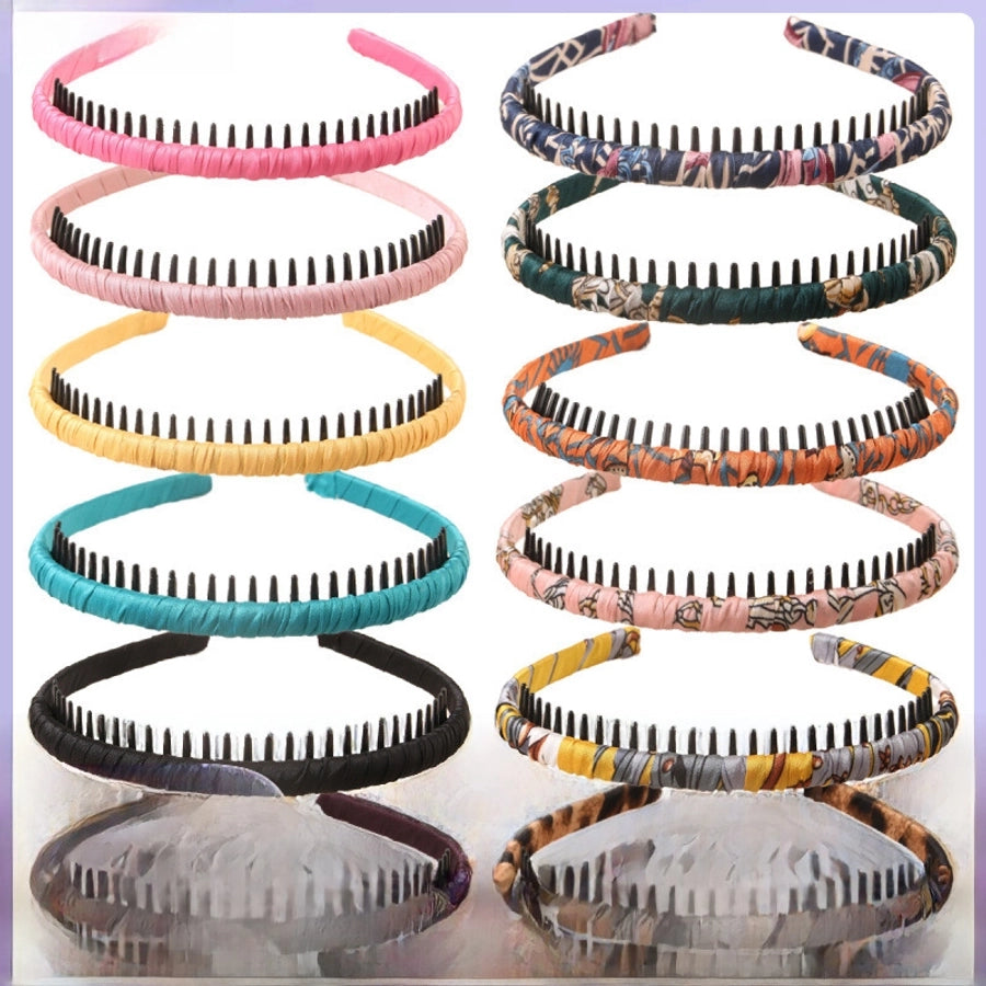 Hot-selling Basic Bangs Broken Hair Band Wash Face Pressure Hair Non-slip Toothed Broken Flower Hair Band Summer Women's Hair Accessories