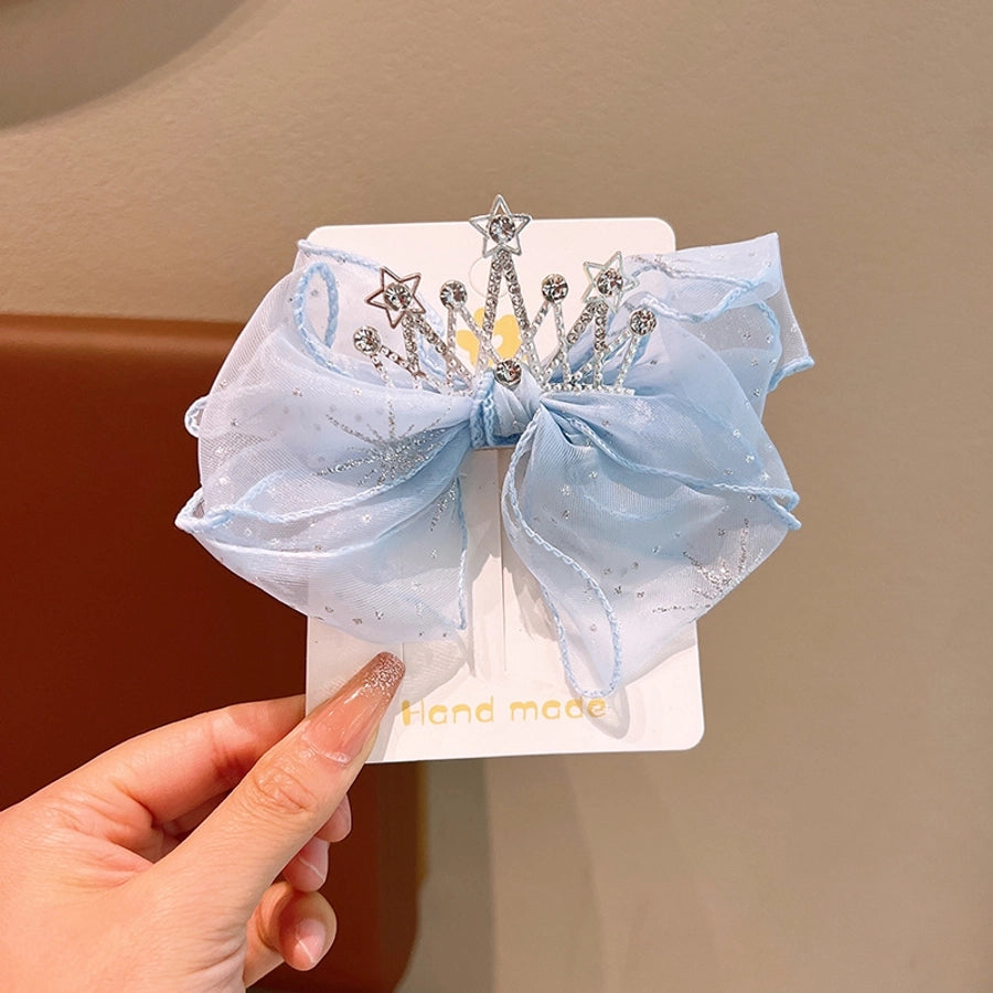 Kid'S Ethnic Style Bow Knot Synthetic Yarn Organza Hair Clip