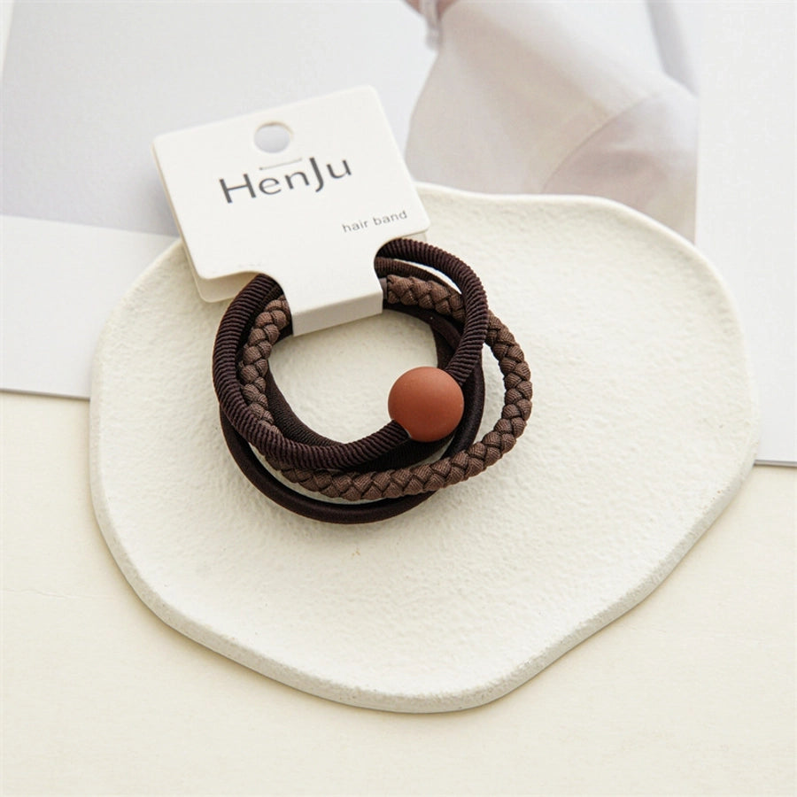 simple style solid color acrylic hair tie 1 set