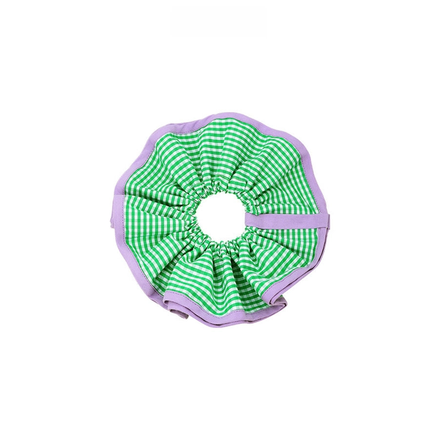 ZEGL Plaid large intestine hair ring headband women's summer simple temperament cute Japanese  new hair accessories headdress