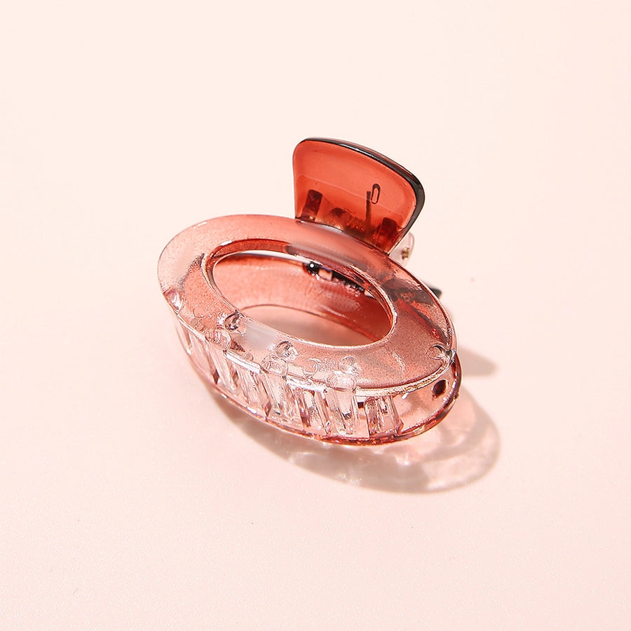 Gradient Small Grab Clip Small Disc Hairpin Environmentally Friendly Acetic Acid Shark Clip Transparent Oval Hair Grab Children's Clip
