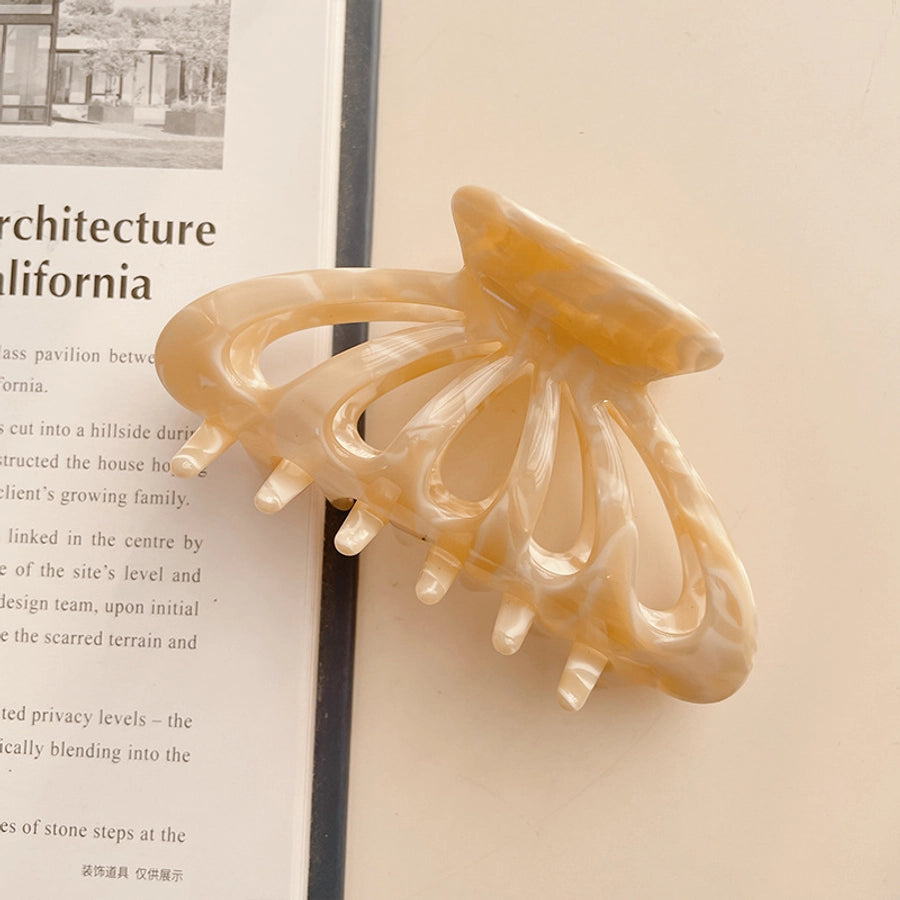 Women's Simple Style Marble Acetic acid sheets Handmade Hollow Out Hair Claws