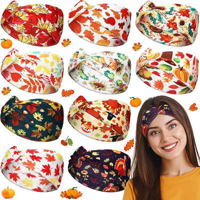 casual vacation plaid bow knot cloth printing hair band
