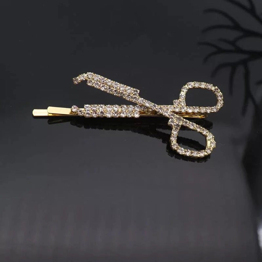 fashion heart shape butterfly snowflake imitation pearl alloy inlay rhinestones hair clip 1 piece