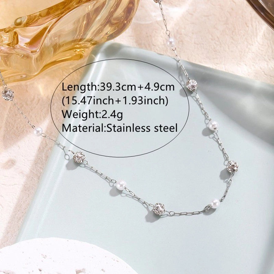 Jewelry Princess Sweet Shiny Geometric 304 Stainless Steel Plating Jewelry Set