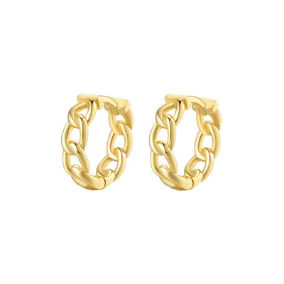 1 Pair IG Style Geometric Inlay Copper Zircon Gold Plated Earrings