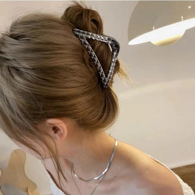 simple style solid color metal hair claws