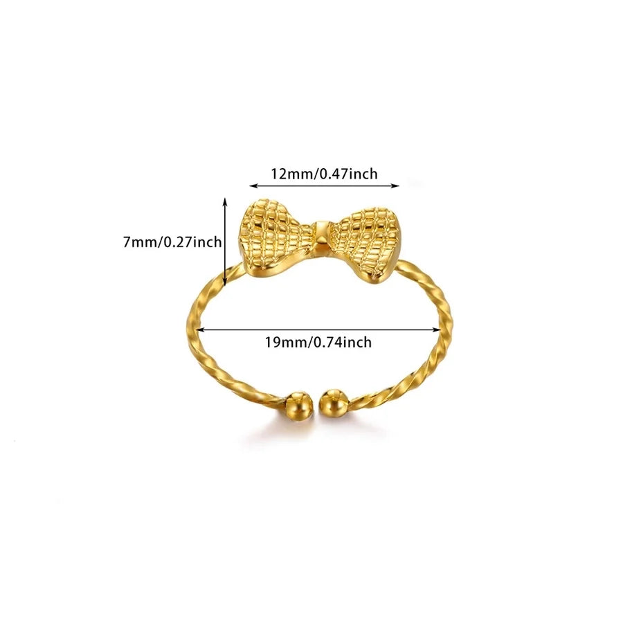 Jewelry Casual Vintage Style Streetwear Cross 304 Stainless Steel 18K Gold Plated Open Rings