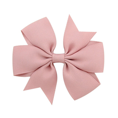 fashion solid color bow knot cloth hair clip 1 piece
