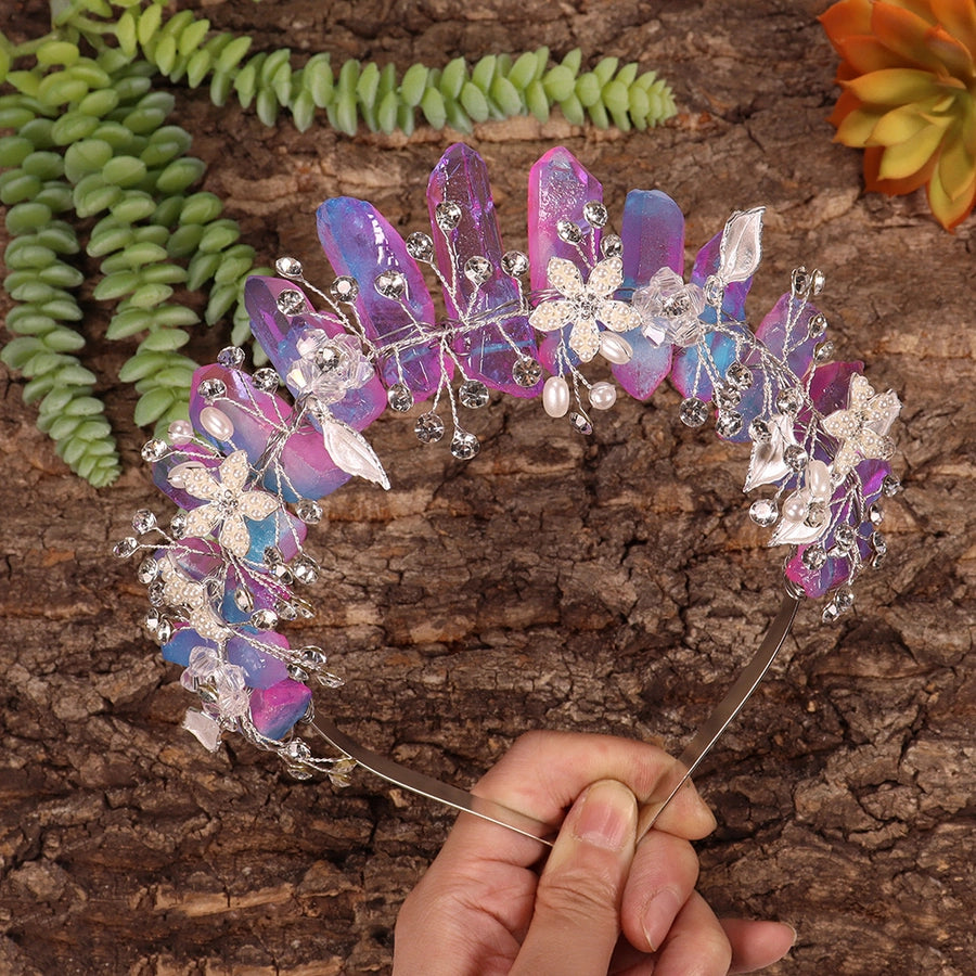 Women's Simple Style Classic Style Color Block Alloy Inlay Crystal Rhinestones Hair Band