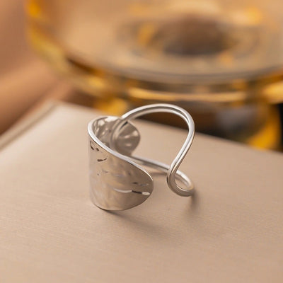 Jewelry Simple Style Solid Color Titanium Steel Plating Rings