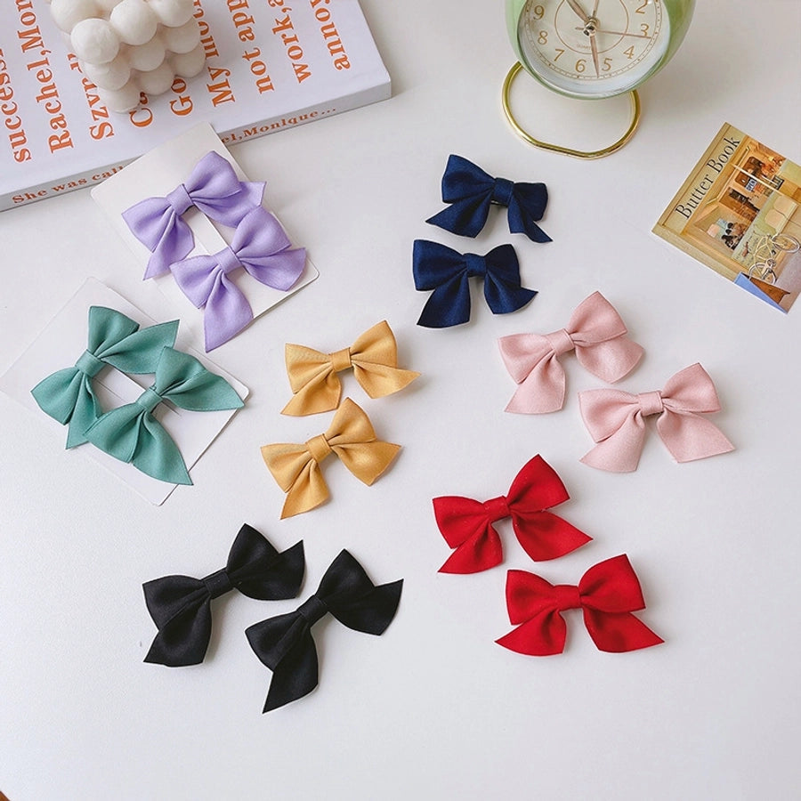 Girl'S Simple Style Classic Style Bow Knot Cloth Braid Hair Clip