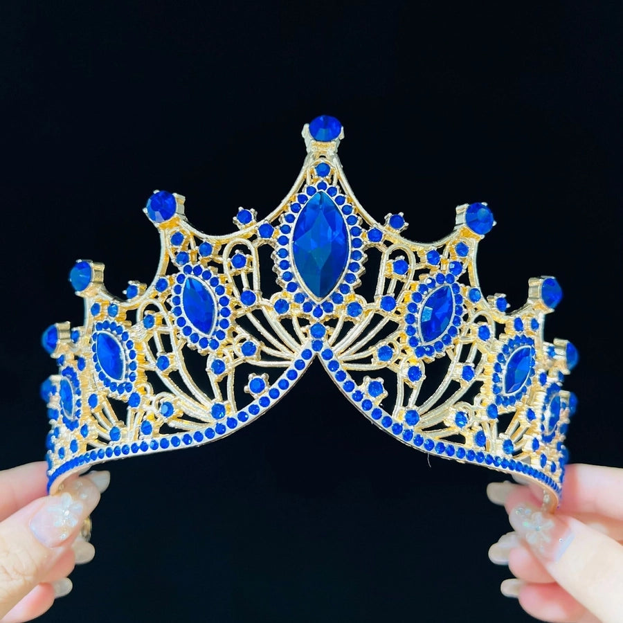 Women's Lady Crown Alloy Rhinestone Plating Hair Band