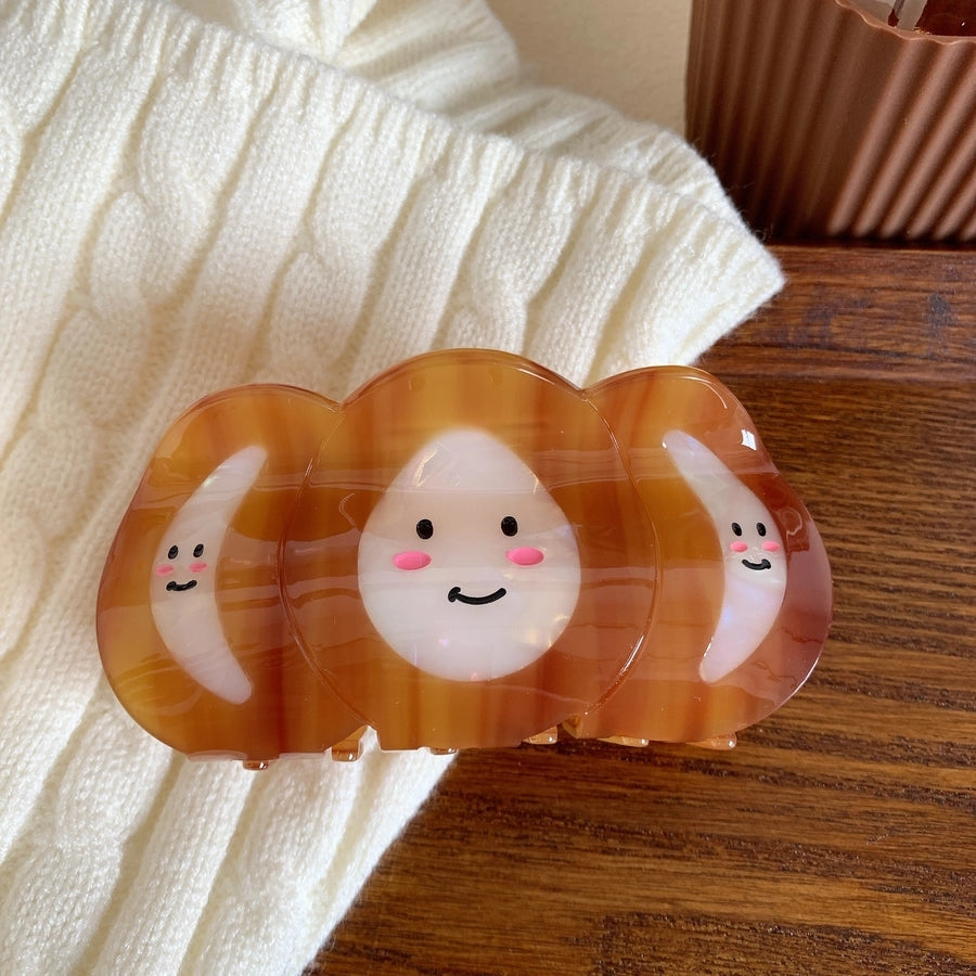 women's cartoon style cute  face acetic acid sheets hair claws