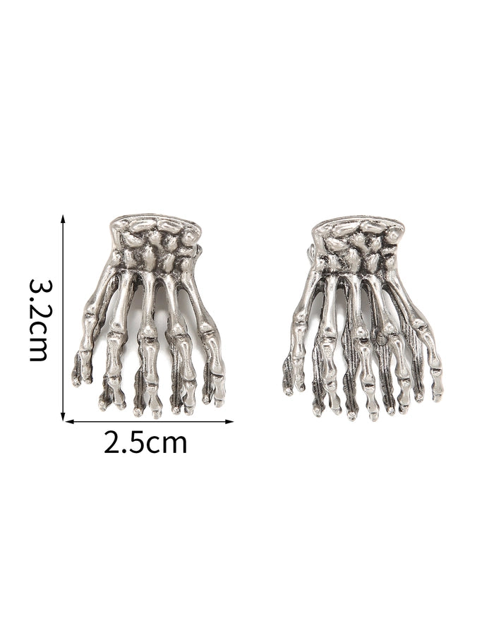 punk hand skull zinc alloy plating hair claws