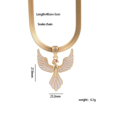 Jewelry Glam Sexy Bird 304 Stainless Steel Copper Necklace