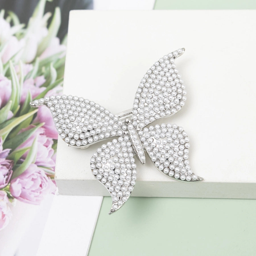 women's simple style butterfly metal plating hair clip