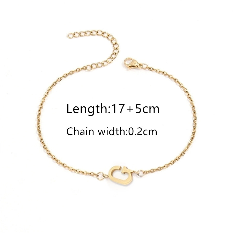 Simple Style Classic Style Letter 201 Stainless Steel 304 Stainless Steel Bracelets In Bulk